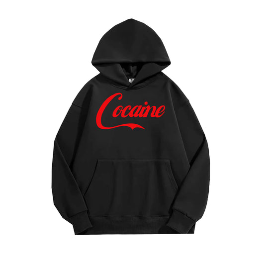 Cocaine Black Oversized Hoodie