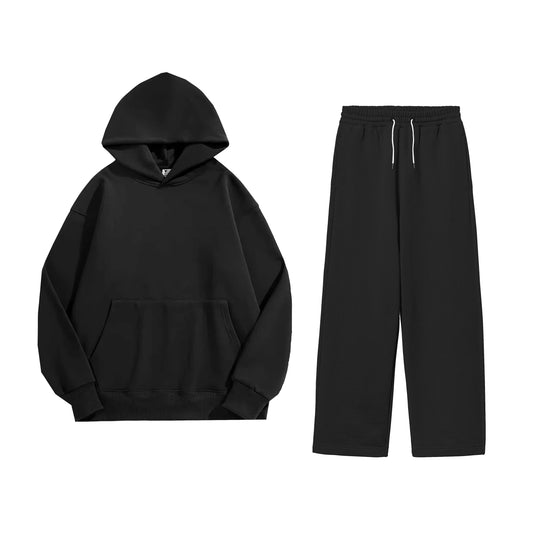 PLAIN CO-ORD SET BLACK