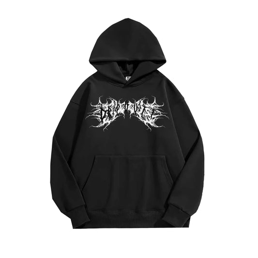 Dripoutt Black Oversized Hoodie