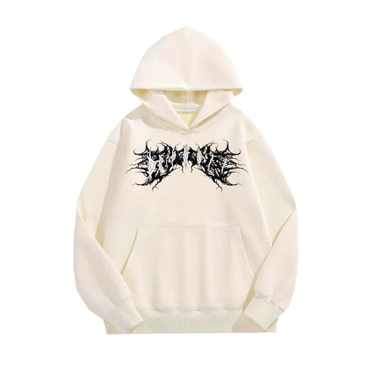 Dripoutt Cream White Oversized Hoodie